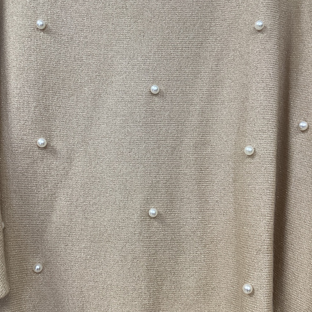 - Beautiful twin set metallic skirt/sweater with pearls - Picture 2 of 2